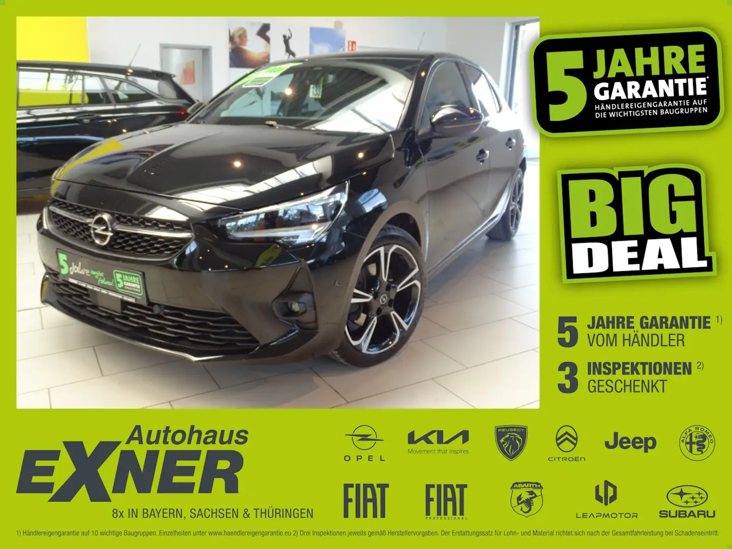 Opel Corsa 1.2 Turbo ULTIMATE Alcantara+LED+Navi+SHZ Zwart - 1