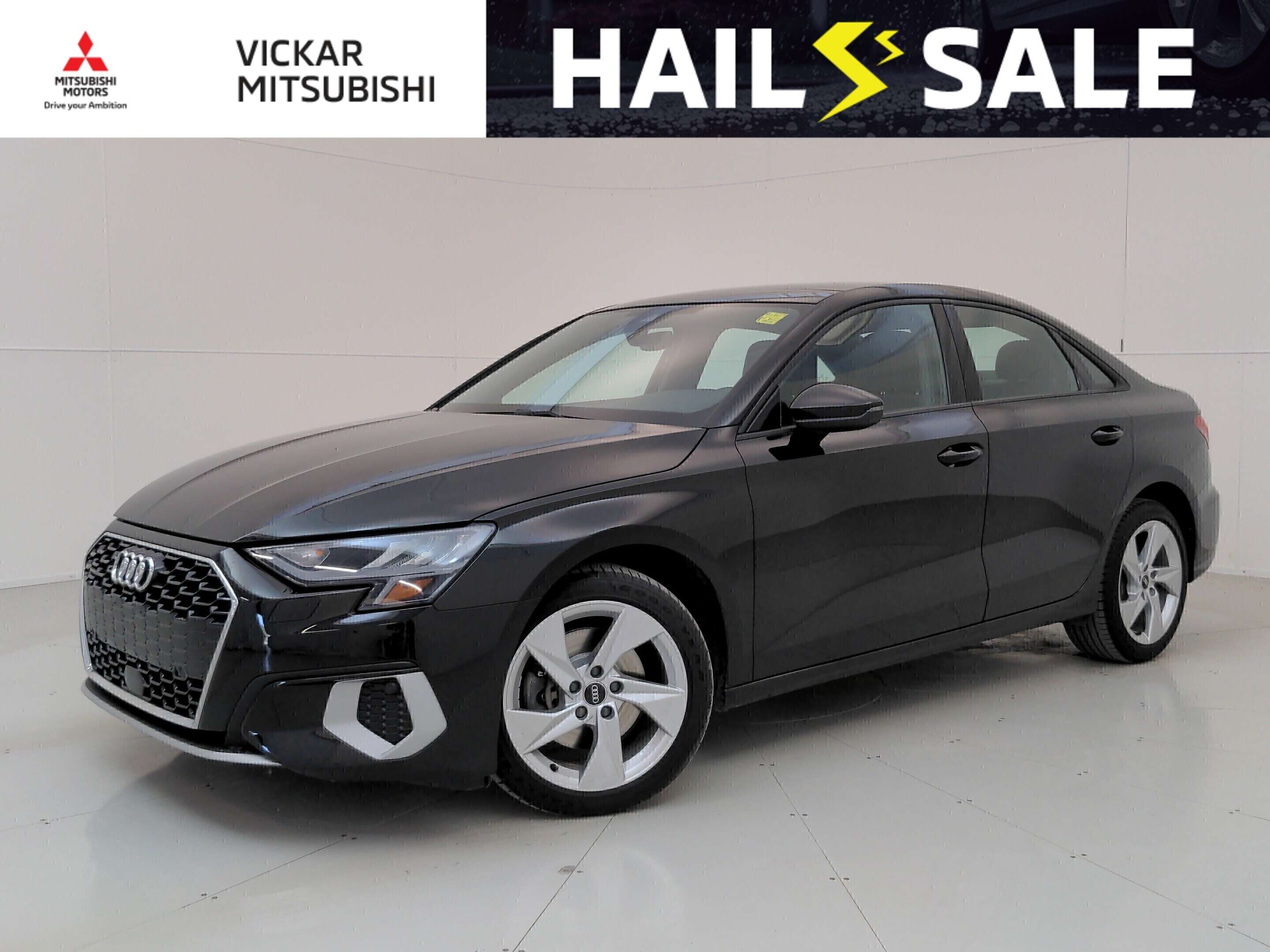 Black 2022 Audi A3 Sedan 7-Speed Automatic