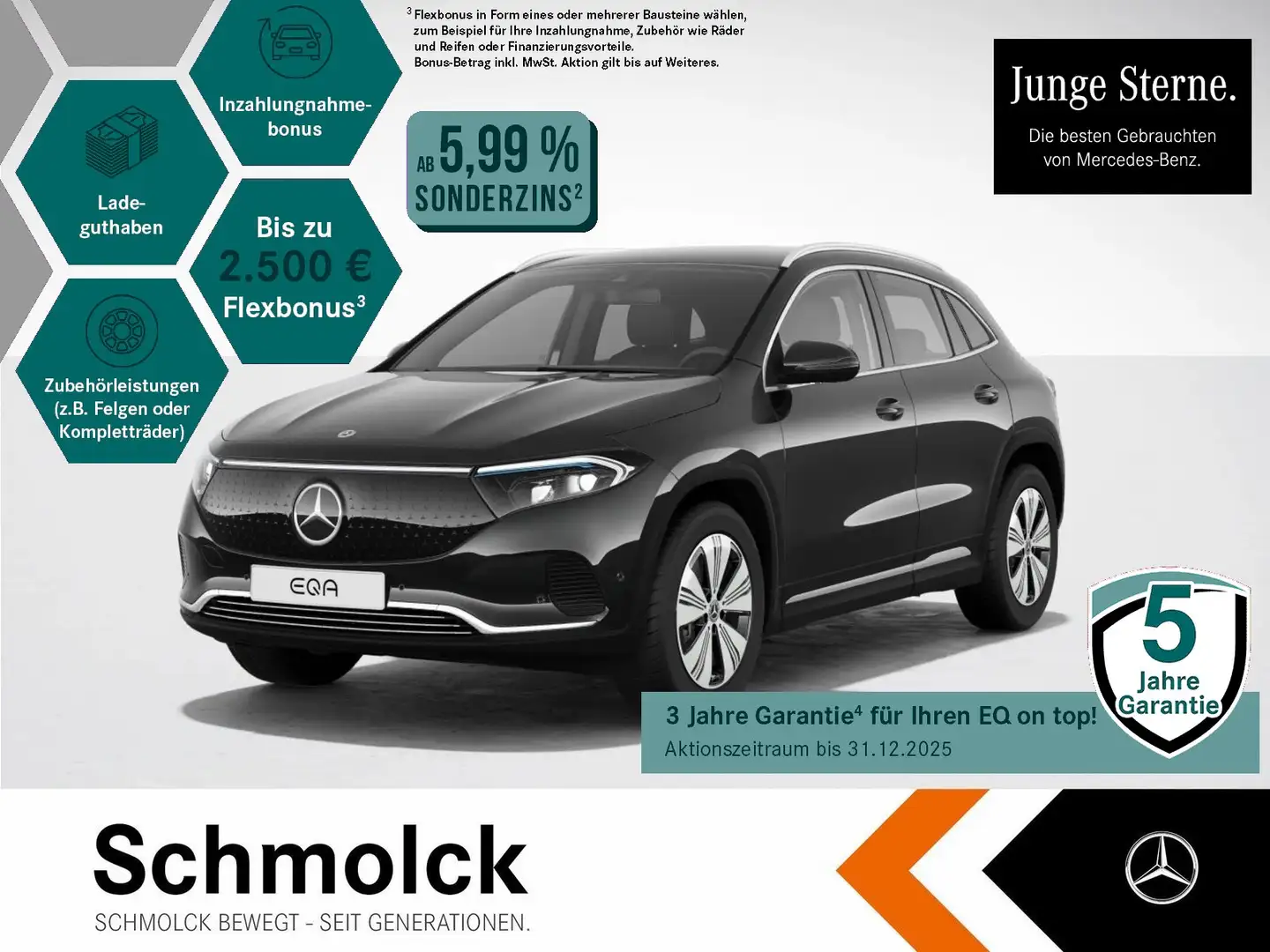 Mercedes-Benz EQA 300 4M PROGRESSIVE+LED+MEMO+DSTR+TOTW+KAMERA Schwarz - 1