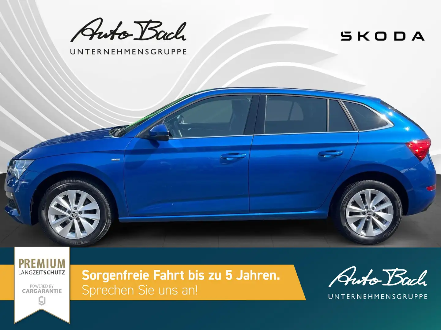 Skoda Scala Ambition 1.5 TSI 110 kW DSG Blauw - 2