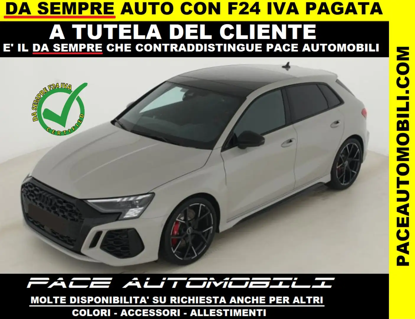 Audi RS3 SPB SPORTBACK LED RS TETTO PDC ACC BLACK PACK Grigio - 1