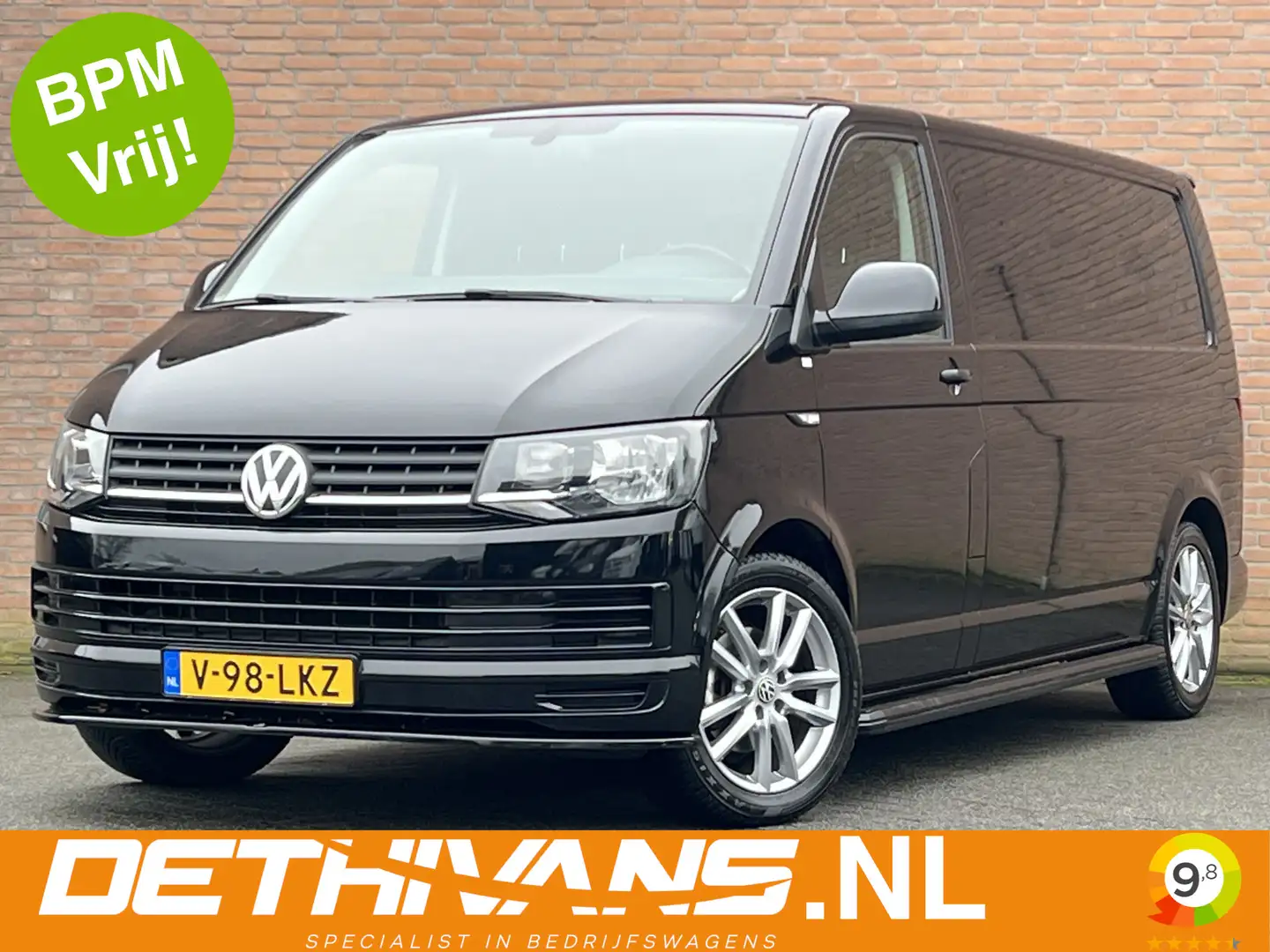 Volkswagen Transporter 2.0TDI 150PK Lang / Cruisecontrol / Euro6 Schwarz - 1