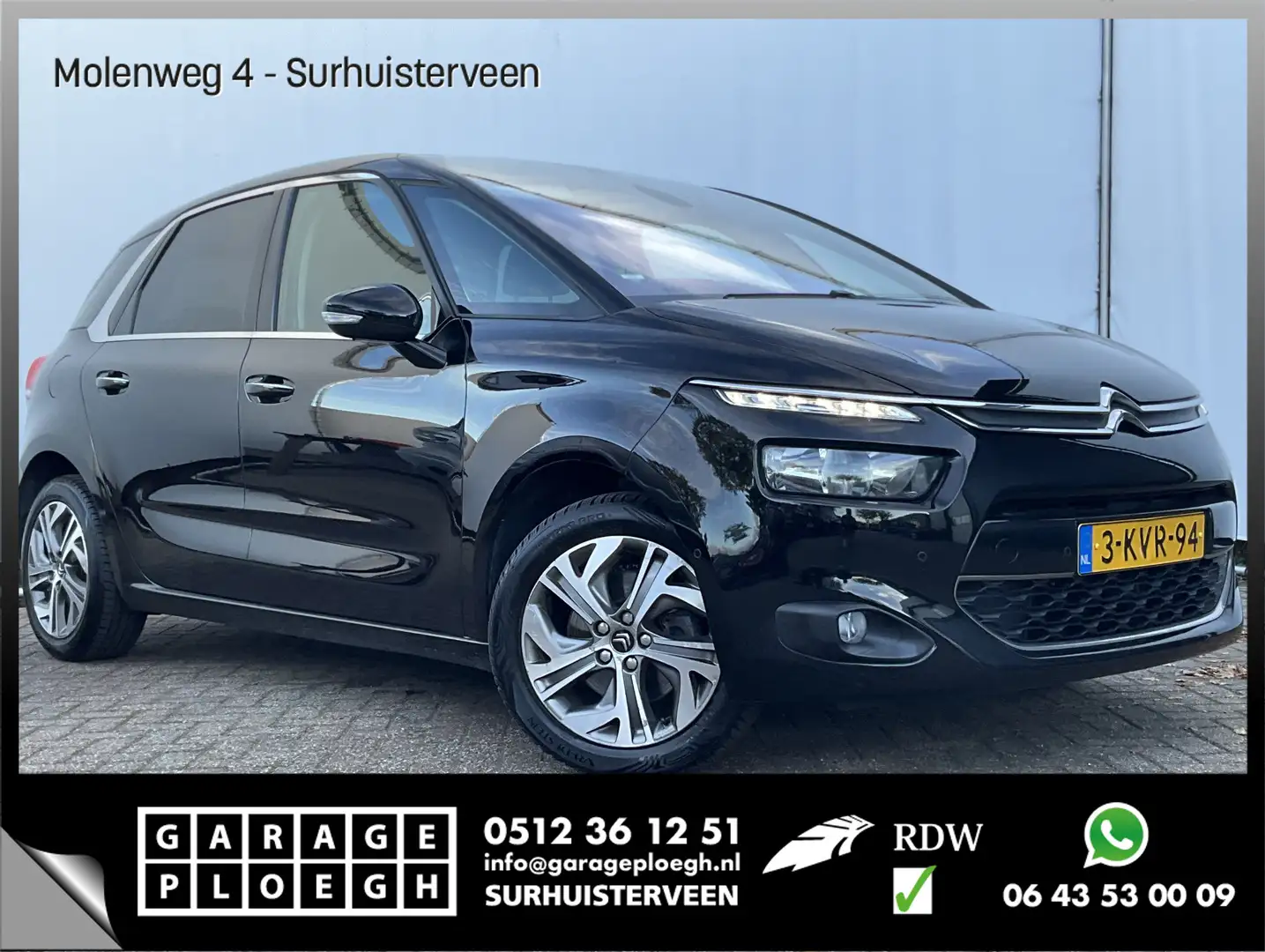 Citroen C4 Picasso 1.6 Intensive Trekhaak Nav/Cruise Camera Led NL-Au Zwart - 1