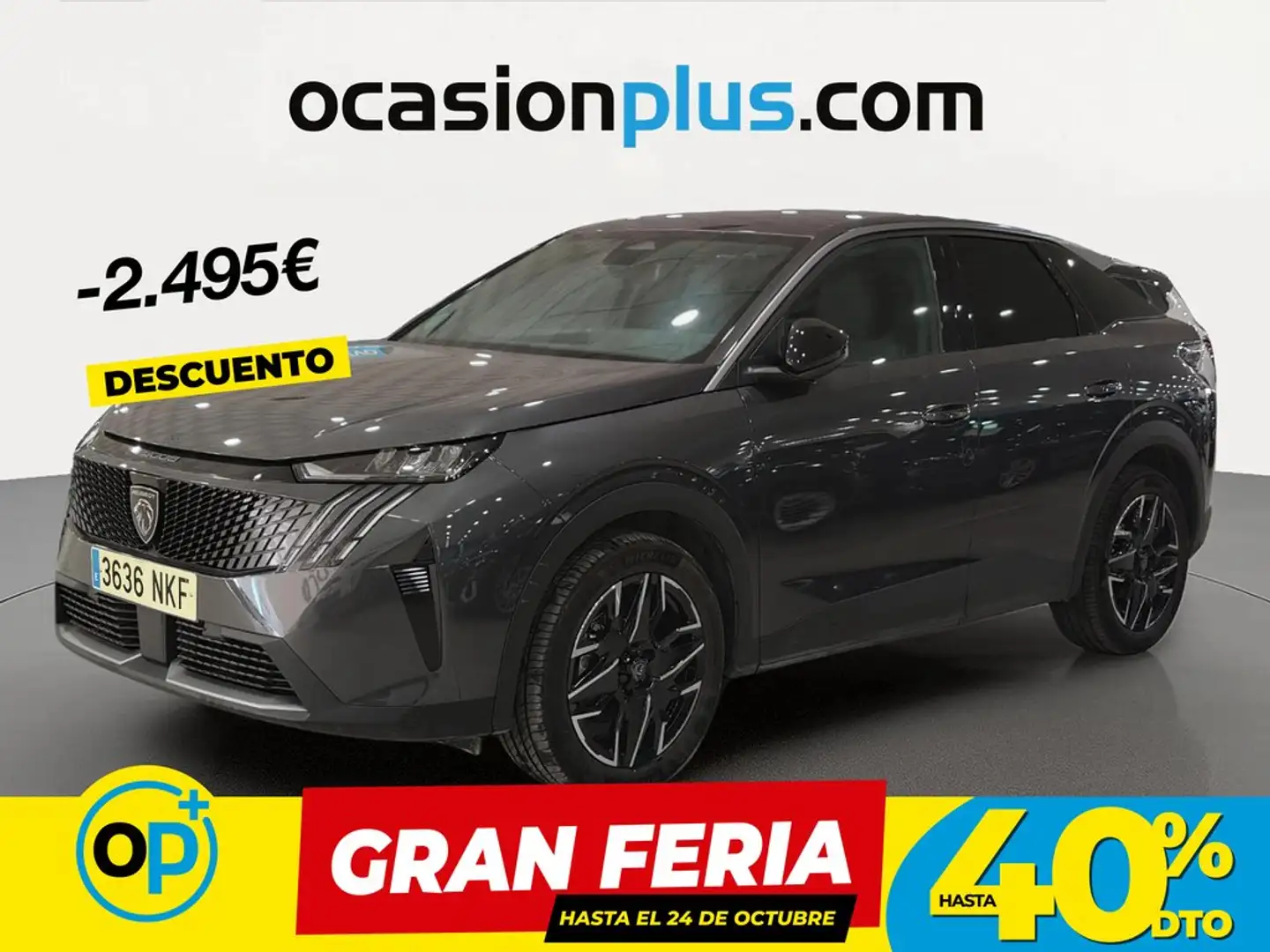 Peugeot 3008 Hybrid Allure eDCS6 145 Gris - 1
