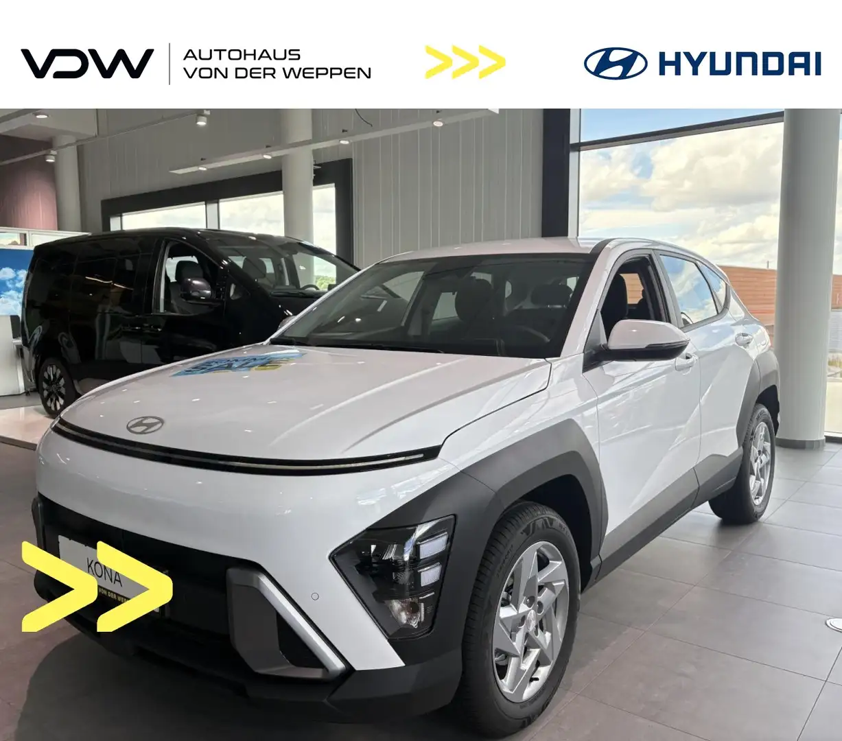Hyundai KONA SELECT ZZGL.KLIMA-AUTOM./SITZ+LENKRAD-HEIZ! Klima Weiß - 1