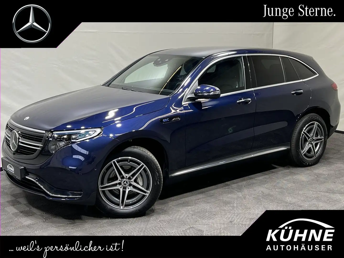 Mercedes-Benz EQC 400 400 4M AMG Advanced Multibeam+AHK+Augmented Blau - 1