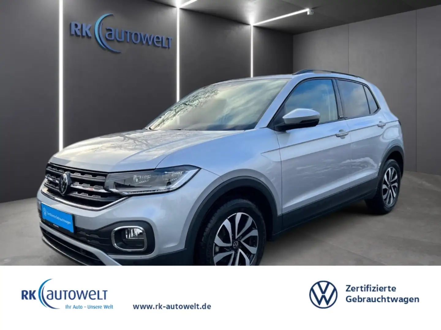 Volkswagen T-Cross Active 1.0 TSI LED Navi Climatronic Silber - 1