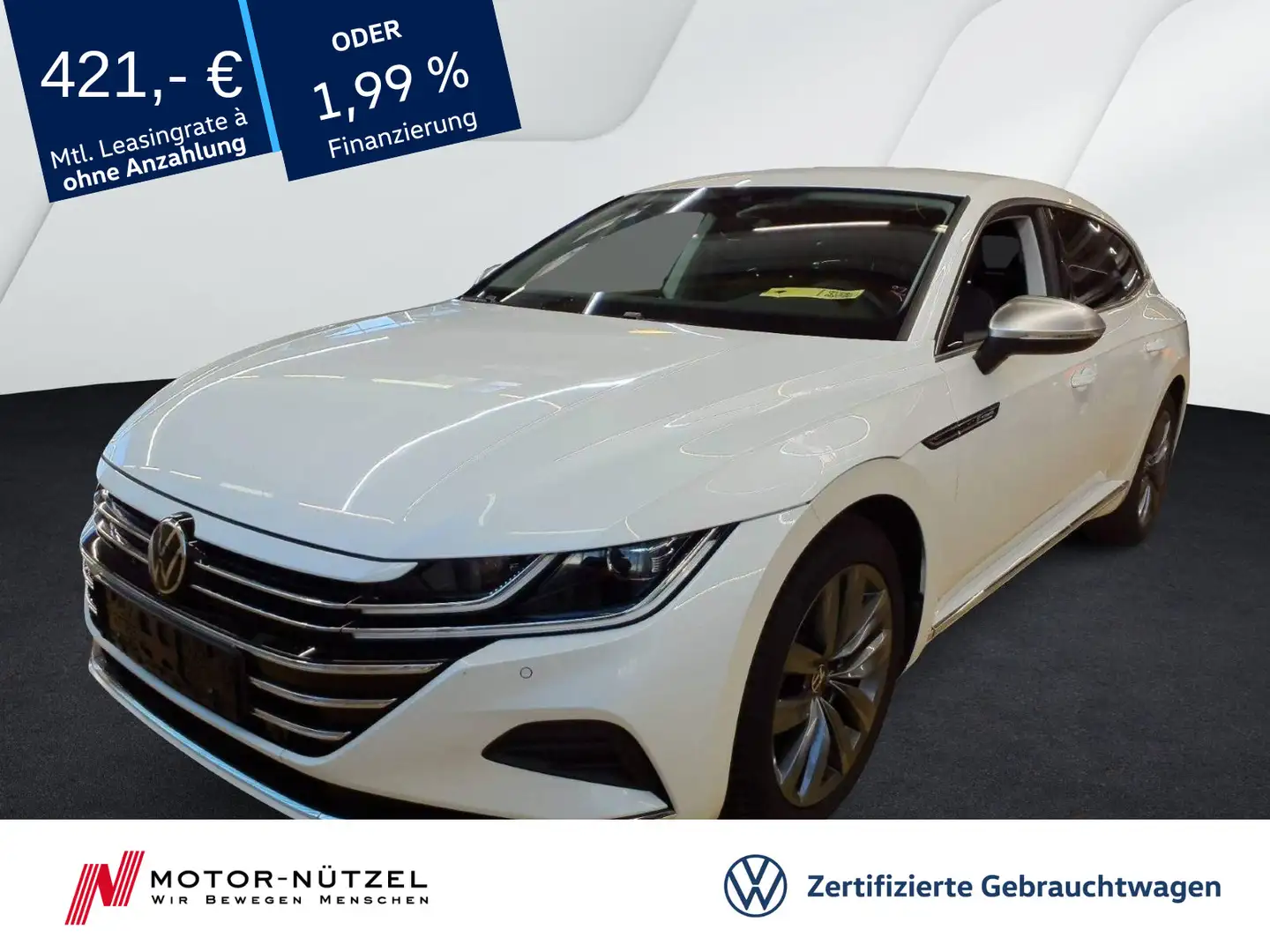 Volkswagen Arteon SB 2.0 TDI DSG ELEGANCE LED+NAVI+AHK+ACC White - 1