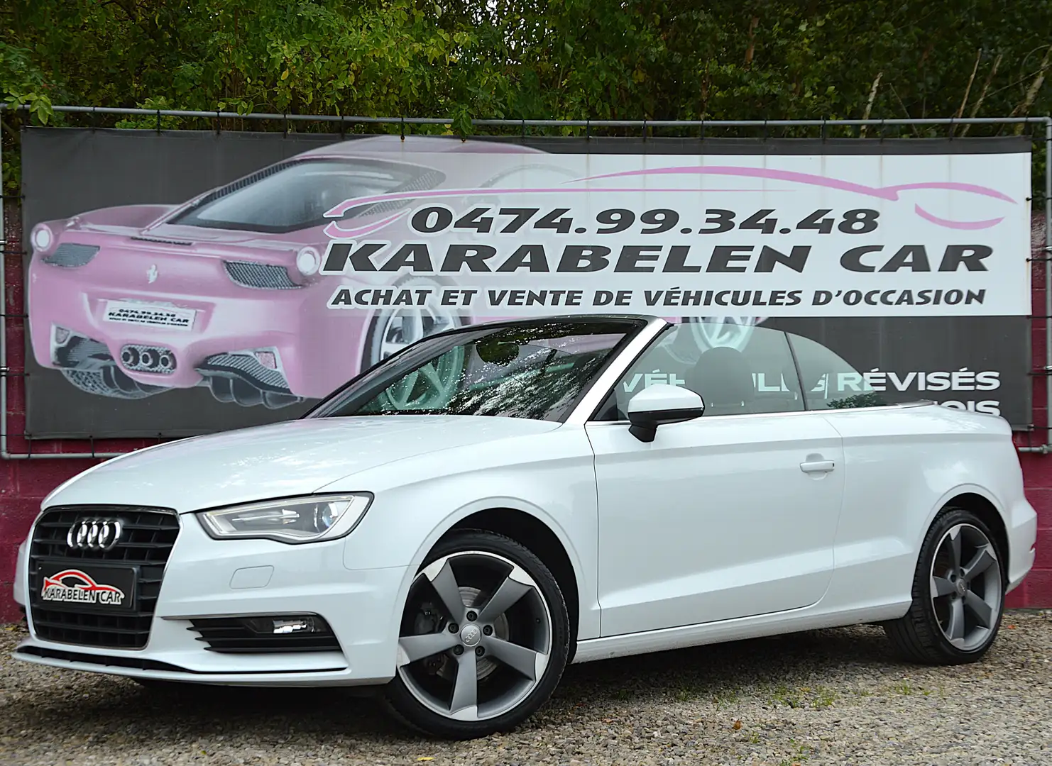 Audi A3 Cabriolet 1.6 TDi Sport NAV SENS AR CLIM 96.176KM Blanc - 1