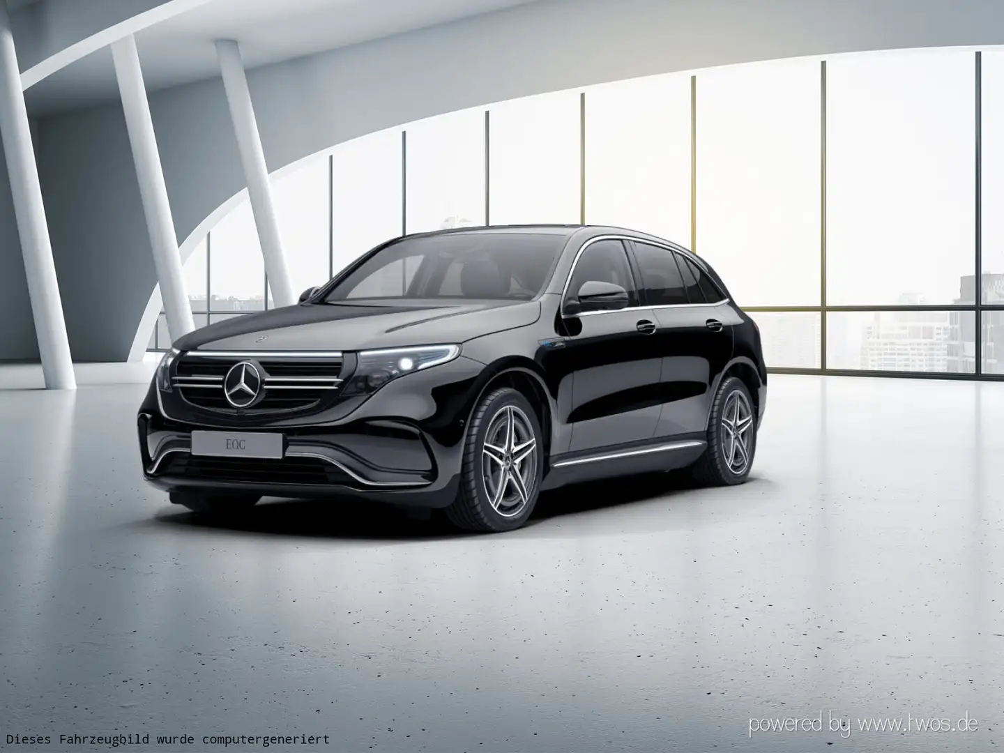Mercedes-Benz EQC 400 EQC 400 4M AMG Line//SHD/Distronic/Multibeam/AHK Schwarz - 2