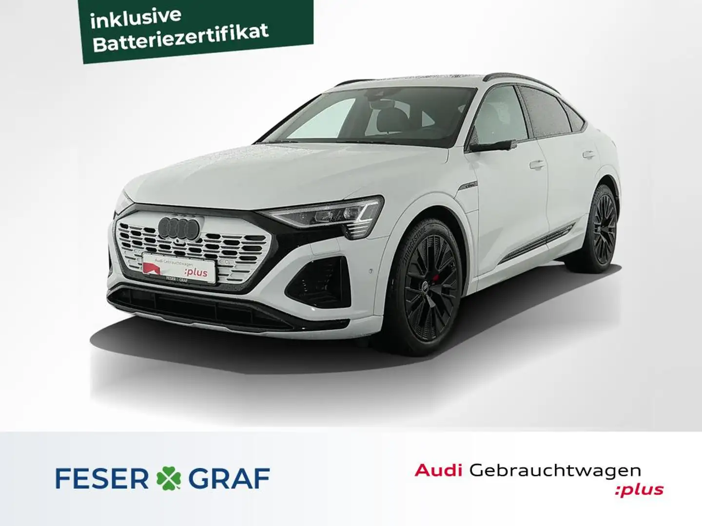 Audi Q8 e-tron Sportback 55 S Line Pano,HUD,Leder,RFK Weiß - 1