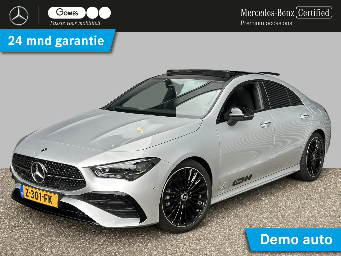Mercedes-Benz CLA 180 AMG Line | Premium | Nightpakket | Panoramadak | A Silber - 1