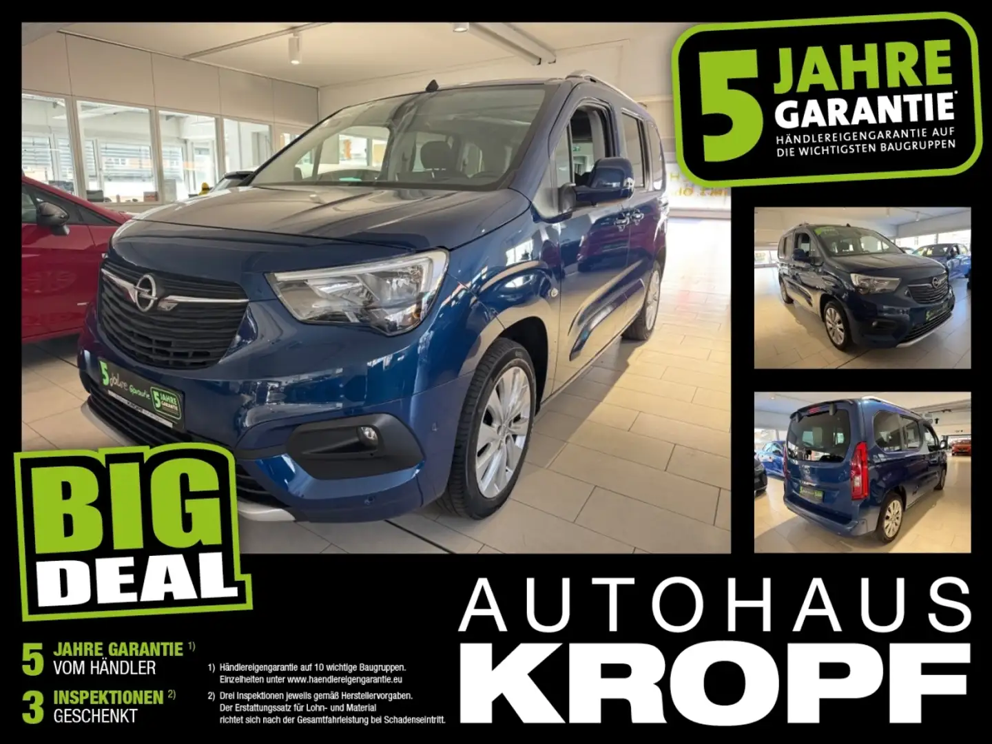 Opel Combo Life E 1.2 Turbo INNOVATION FLA HUD SpurW Blau - 1