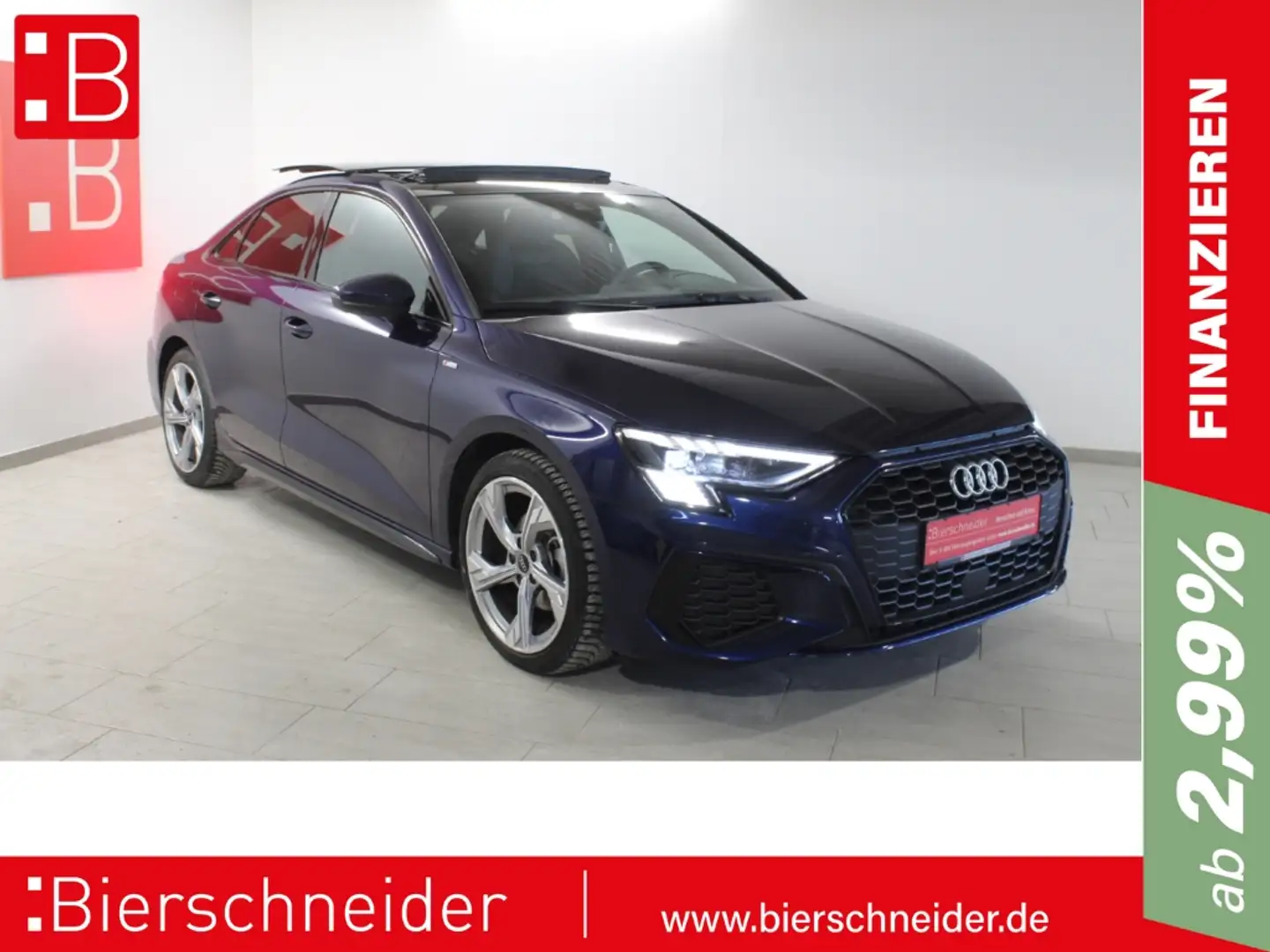 Audi A3 Lim. 35 TFSI S tronic 2x S-Line  Black Style ACC M Blau - 1