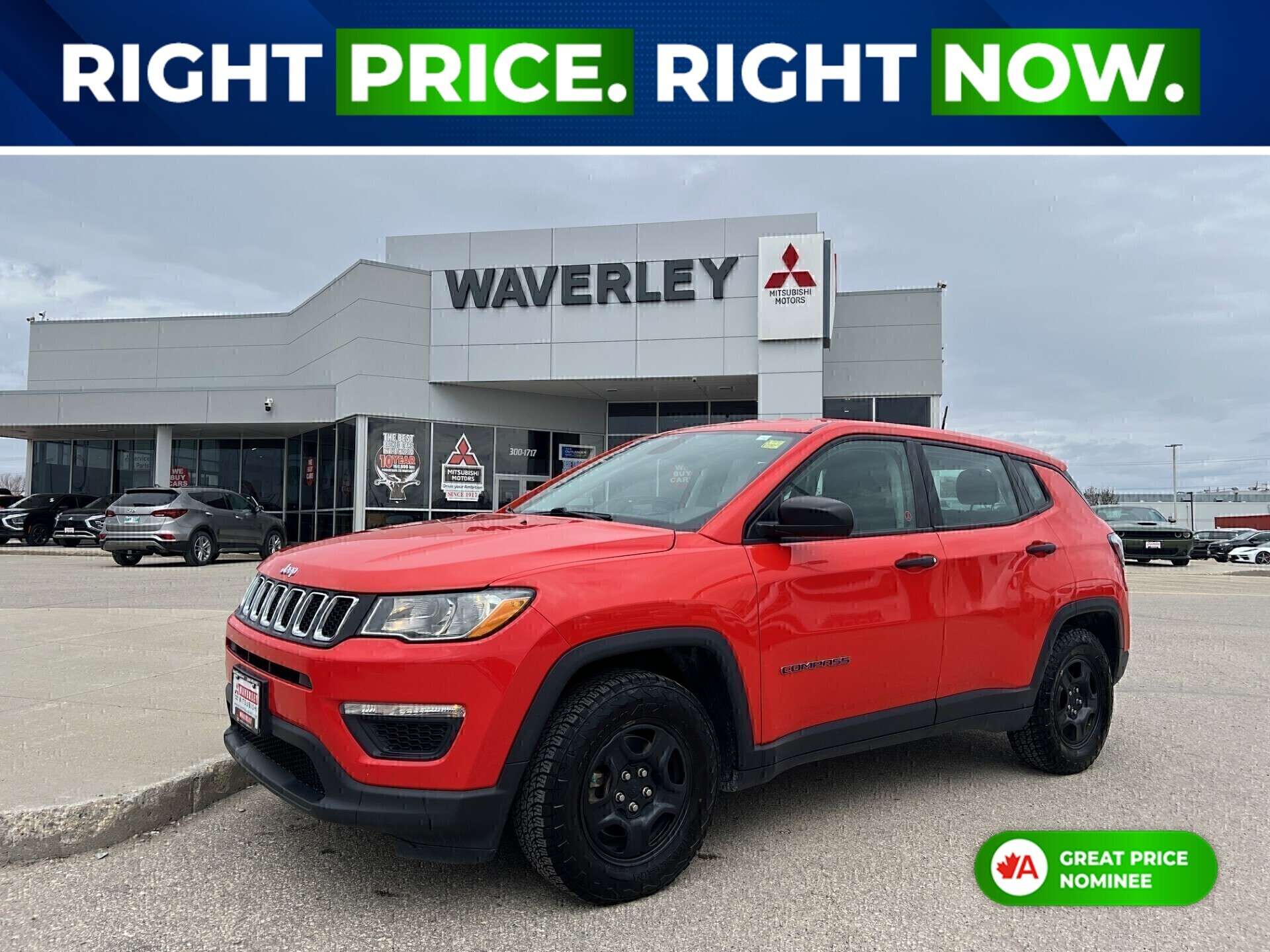 Orange 2018 Jeep Compass SUV / Crossover Front-Wheel Drive 6-Speed Automatic