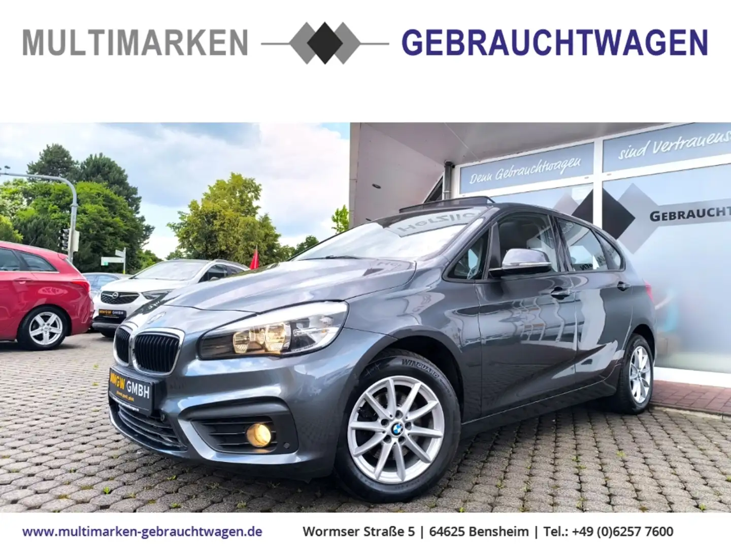 BMW 218 Active Tourer i Advantage Pano/Navi/SHZ/Mehrzonenk Grau - 1