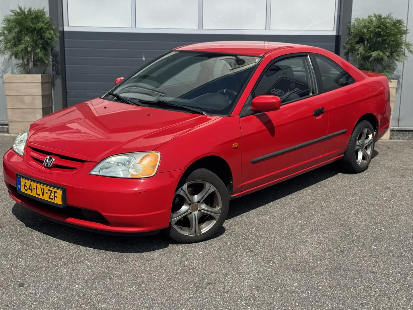 Honda Civic Coupé 1.7i LS / AIRCO / ELEK.RAMEN/ Rouge - 2