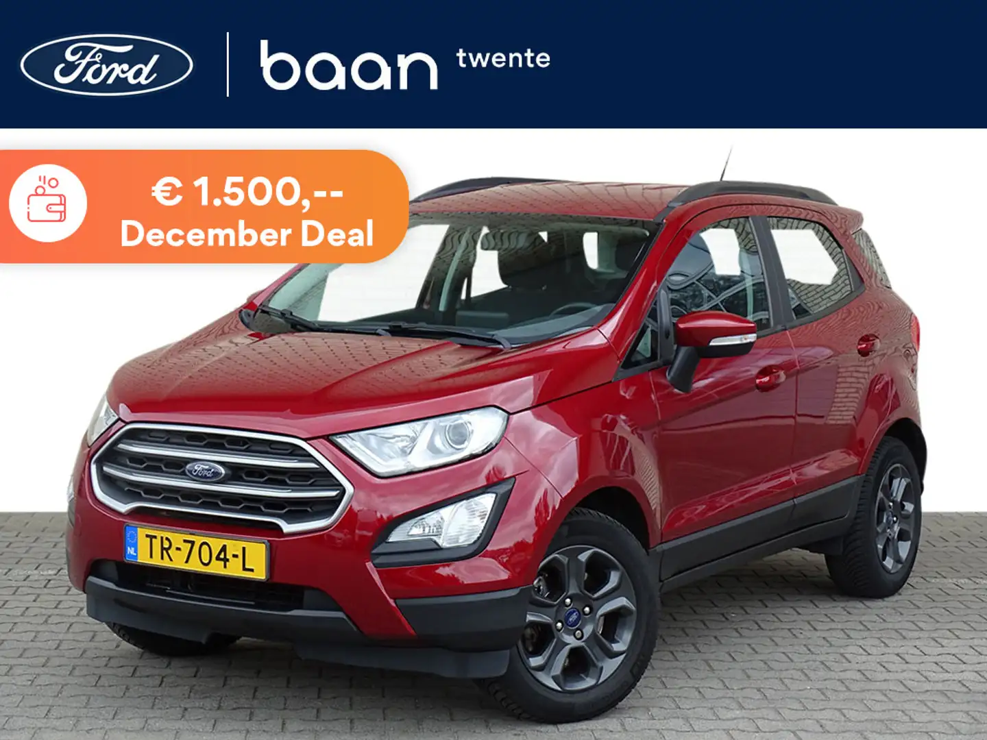 Ford EcoSport 1.0 EcoBoost Trend Ultimate | Trekhaak | Airco | C Rood - 1