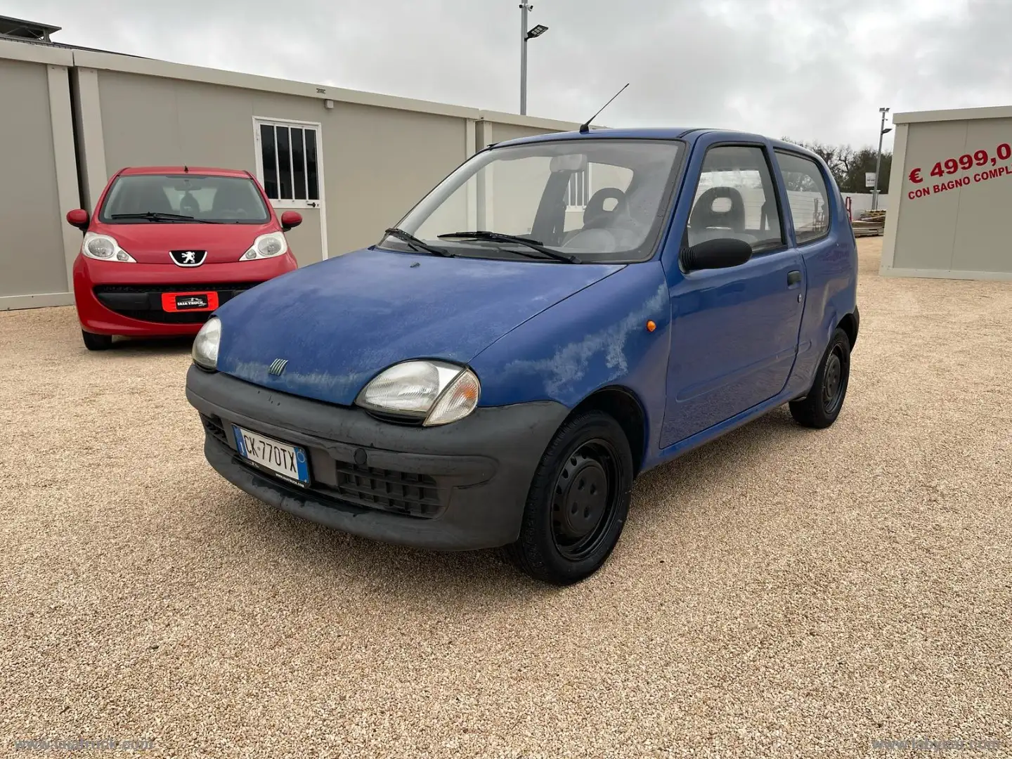 Fiat Seicento 900 CON GANCIO TRAINO Blauw - 1