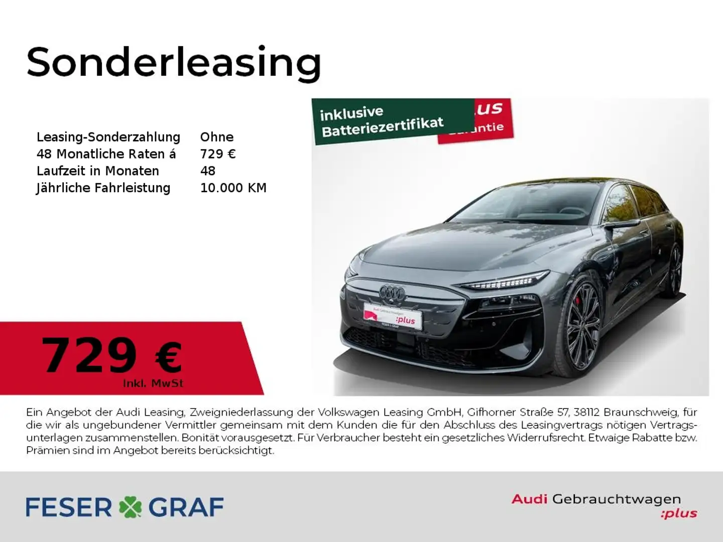 Audi A6 e-tron Avant performance edt one S line /Matrix/Pa Grau - 1