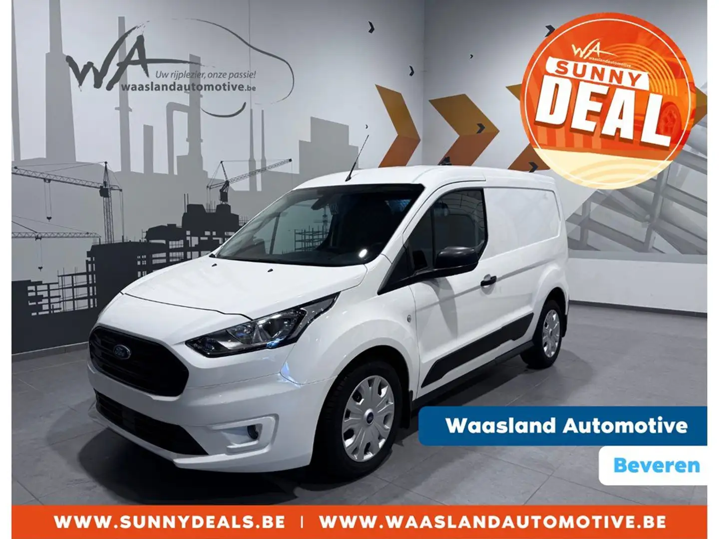 Ford Transit Connect L1 - 1.0i Ecoboost 100 pk - € 17. Blanc - 1