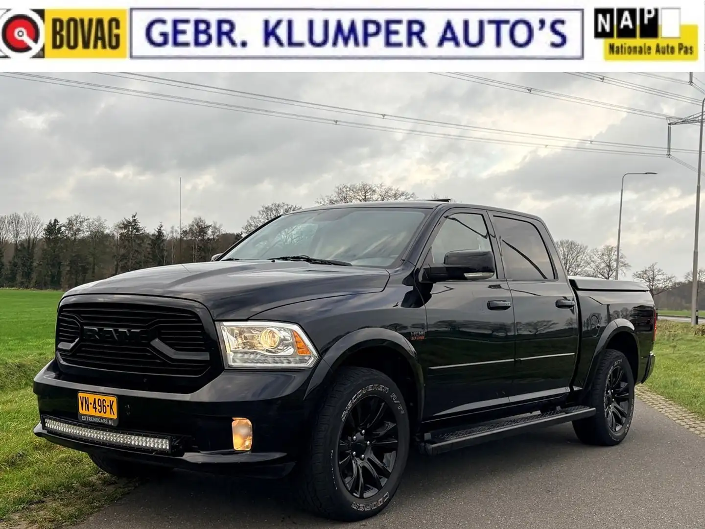 Dodge RAM 5.7 V8 CC 5'7 Limited, Full Option, 20", NL-Auto Zwart - 1