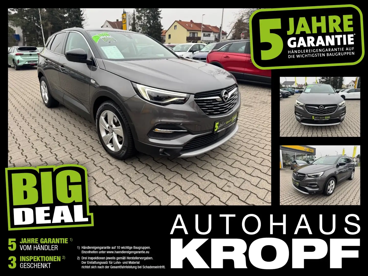 Opel Grandland 1.2 Turbo FIN ab 2,99% Pano.+Allwetter Grau - 1