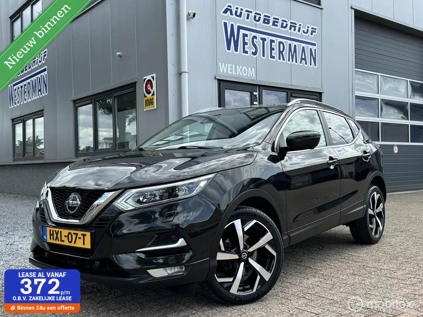 Nissan Qashqai 1.3 DIG-T Premium Edition Aut Pano Leer Navi 360°C Zwart - 1