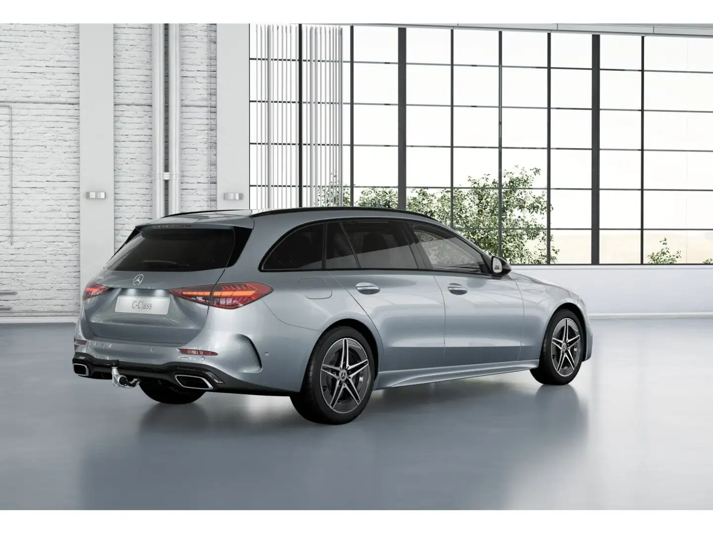 Mercedes-Benz C 200 d T +AMG+NIGHT+PANO+AHK+MEMORY+AMBIENT Zilver - 2