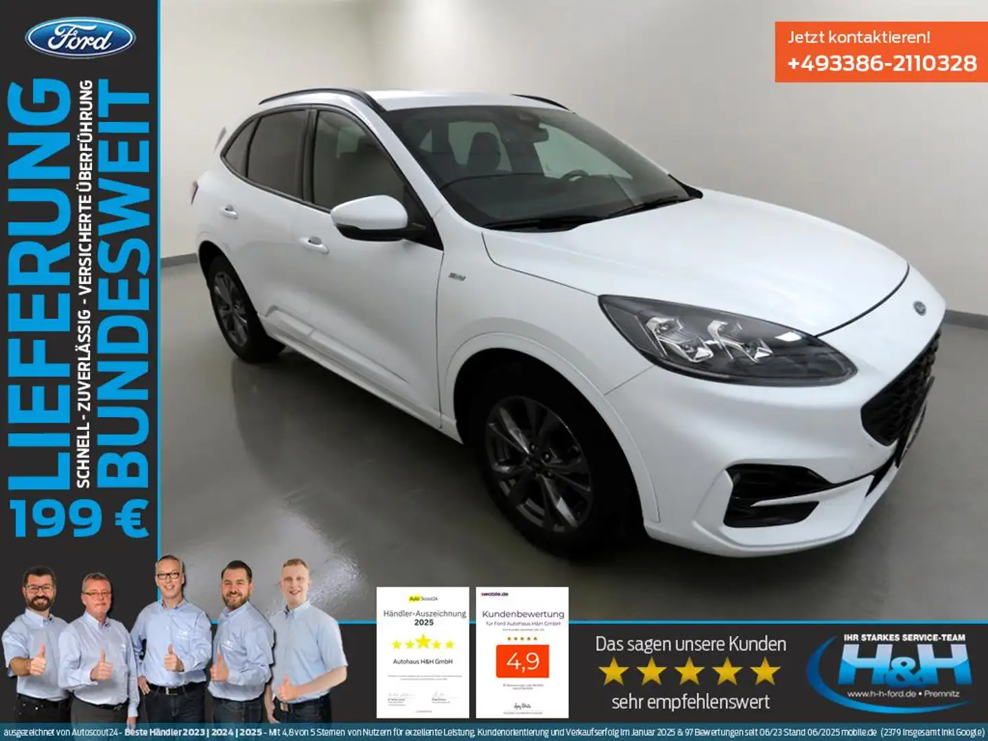 Ford Kuga 2.5 FHEV ST-Line X el.Klappe+LED+Kamera Weiß - 1