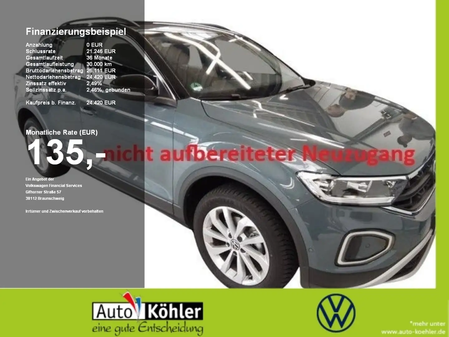 Volkswagen T-Roc Life TSi Keyless Access / Standheizung ACC Blau - 1