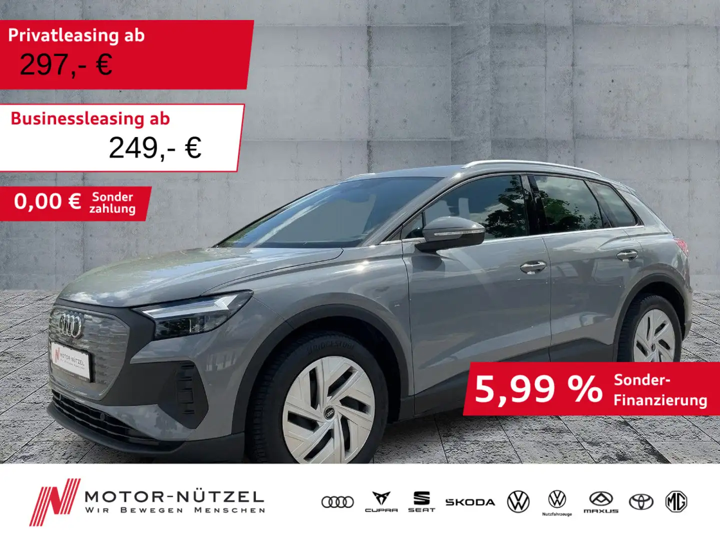 Audi Q4 e-tron 35 LED+PDC+DAB+VC+MFL+19" Grau - 1