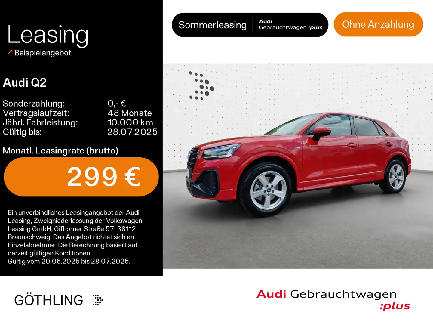 Audi Q2 35 TDI S line S tro*Matrix*Virtual*Vorb Navi* Rosso - 1