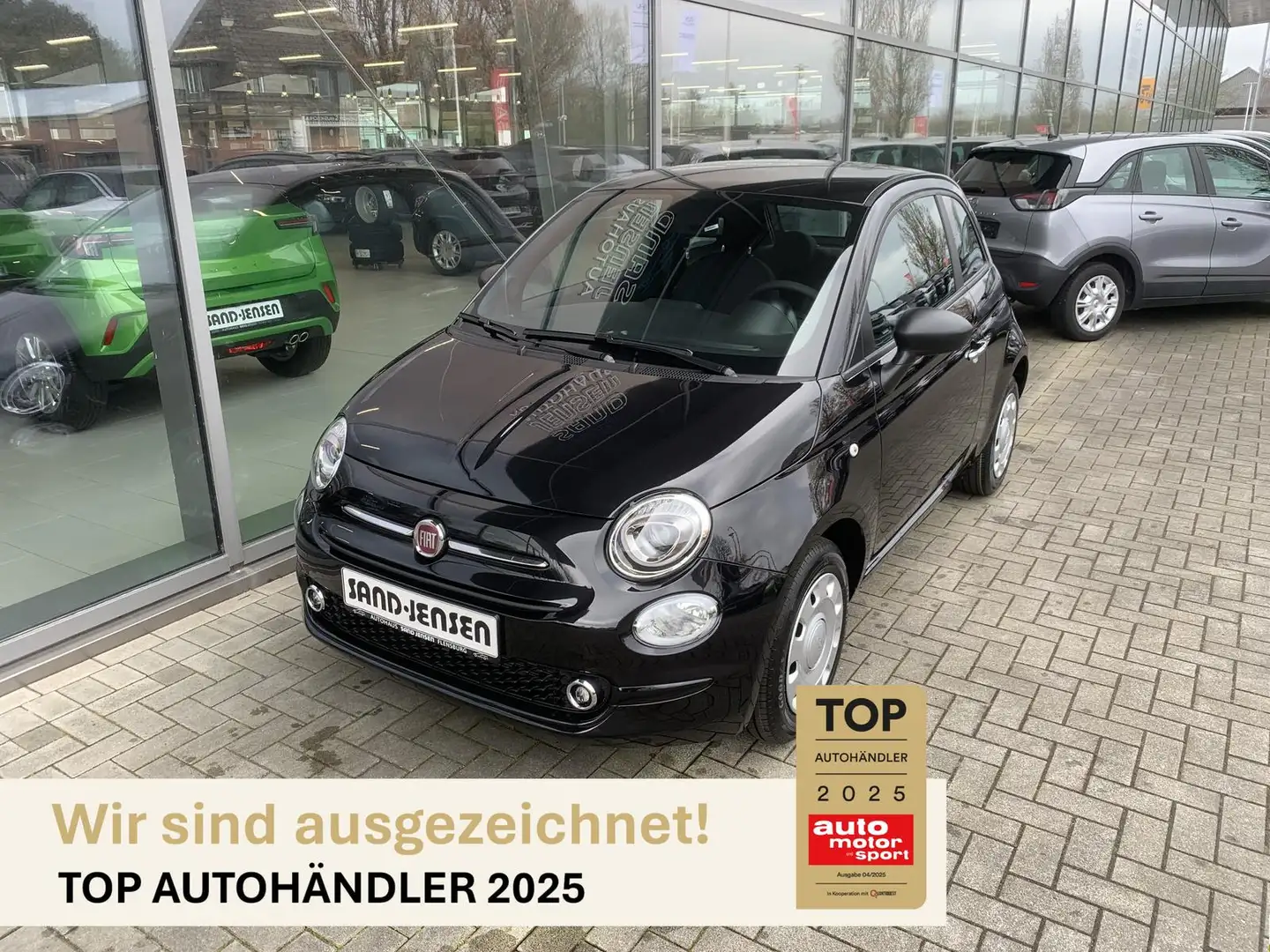 Fiat 500 Vita Comf PDC Klimaanlage Tempomat CarPlay Schwarz - 1