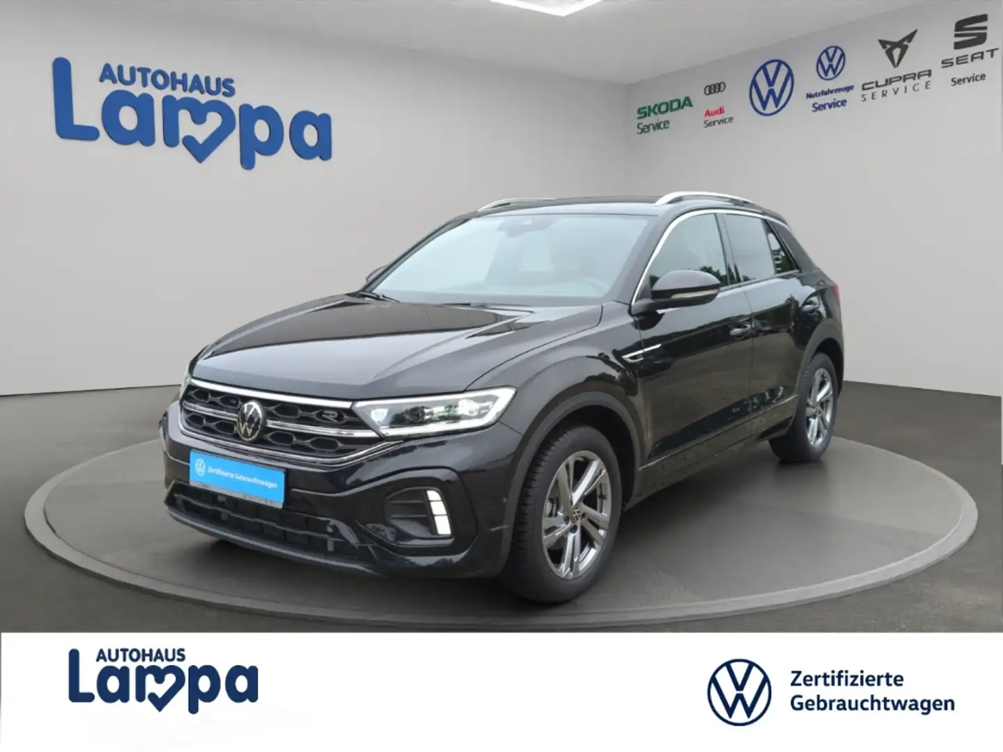 Volkswagen T-Roc R-Line 1.5 TSI DSG AHK,RFK,NAV,SHZ,ACC,MFL,LED Schwarz - 1