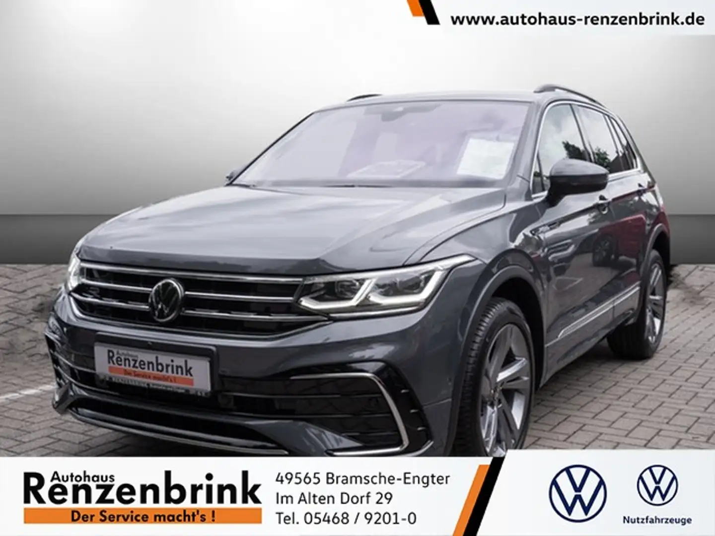 Volkswagen Tiguan R-Line TDI DSG 4M. 360° AHK Standhzg. el.Heckkl... Grau - 1