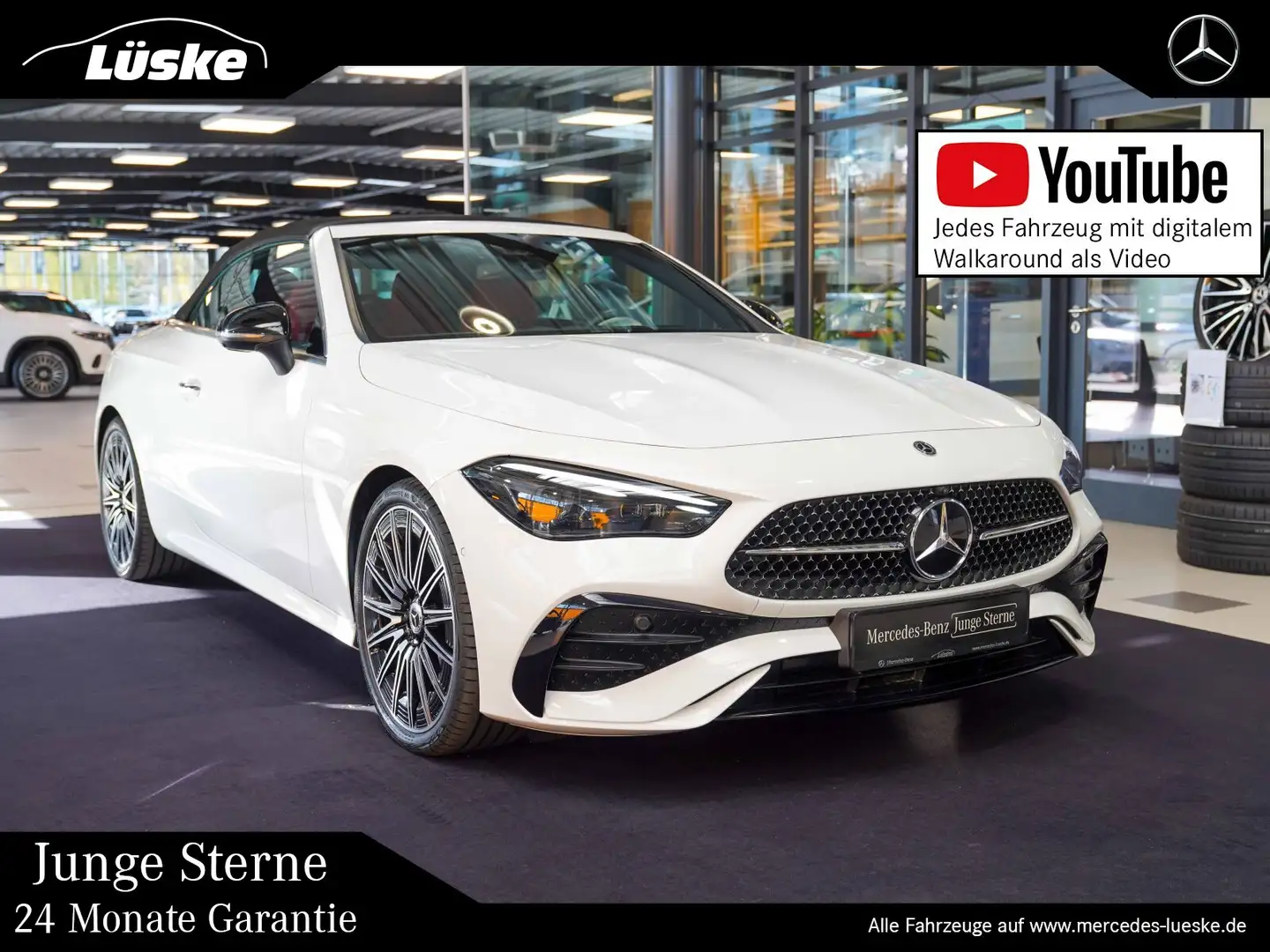 Mercedes-Benz CLE 220 CLE 220 d AMG Line Night powerrot Burmester 360° Weiß - 1