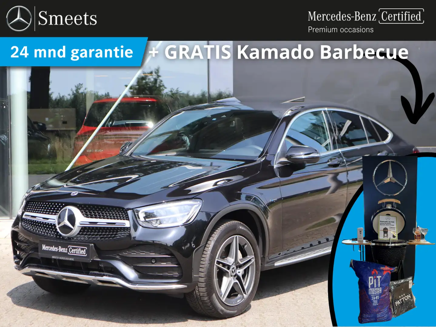 Mercedes-Benz GLC 300 Coupé 300e 4MATIC Premium Plus Zwart - 1