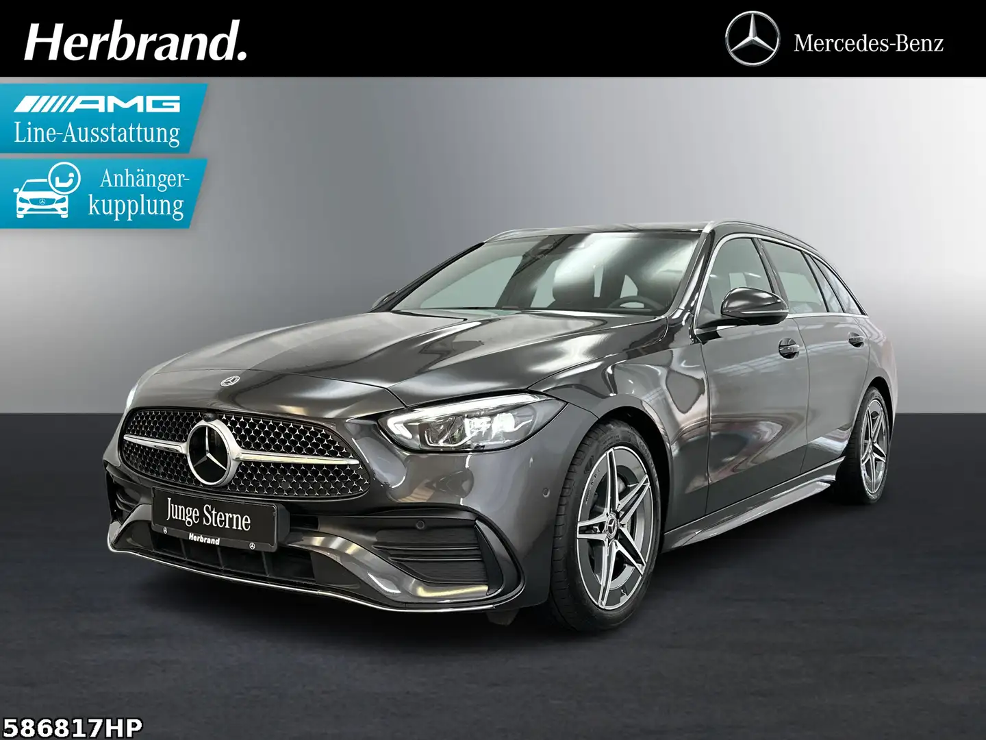 Mercedes-Benz C 220 d T AMG Line DISTRONIC, Anhängevorrichtung Grijs - 1