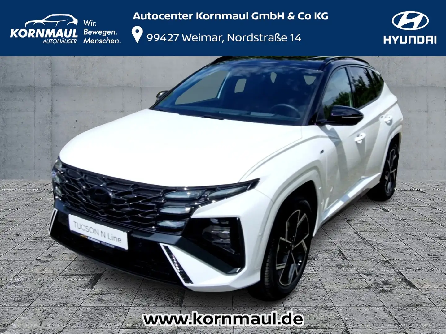 Hyundai TUCSON 1.6 T-GDI N-LINE HEV (215PS) Sportpaket Blanc - 1