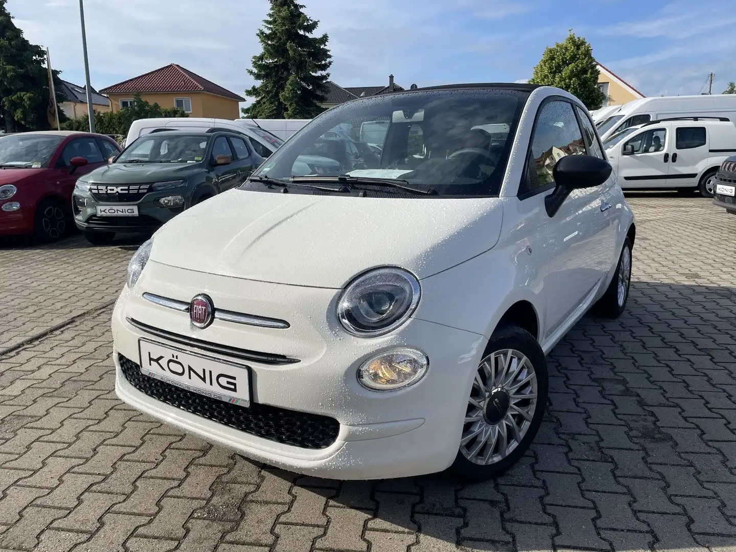 Fiat 500C 1.0 Cabrio Klima*Carplay*Einparkhilfe Weiß - 1
