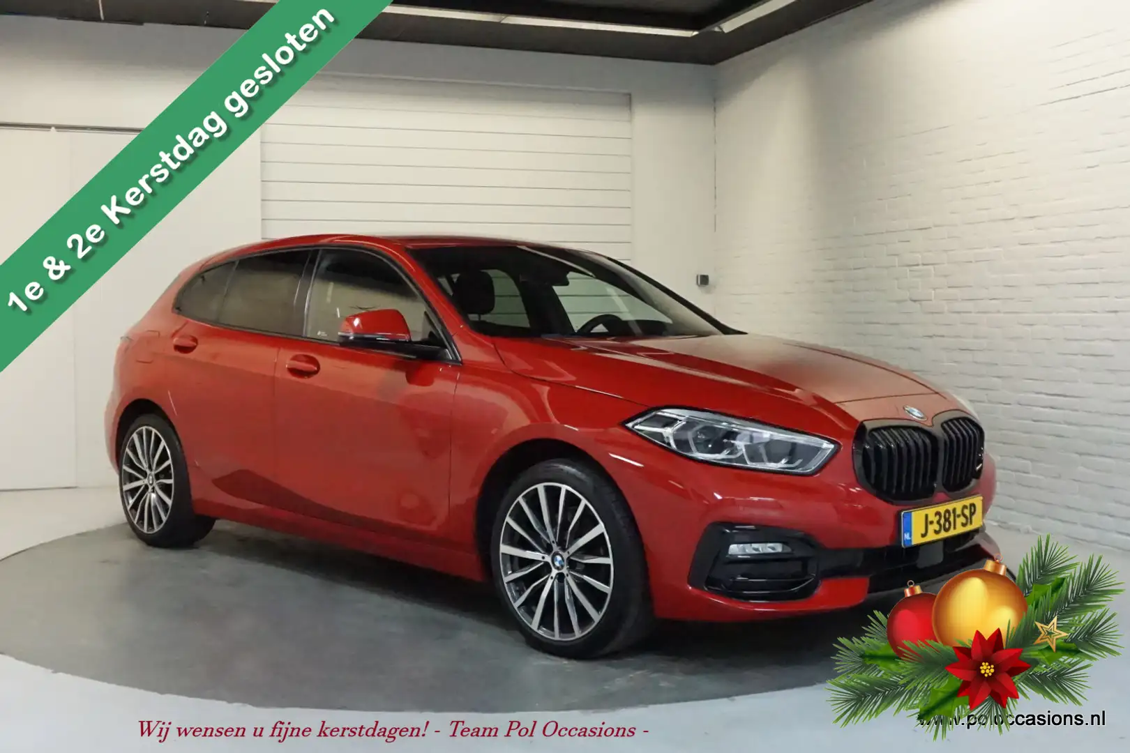 BMW 118 1-serie 118i SPORTLINE | Apple Carplay | Half Lede Rouge - 1