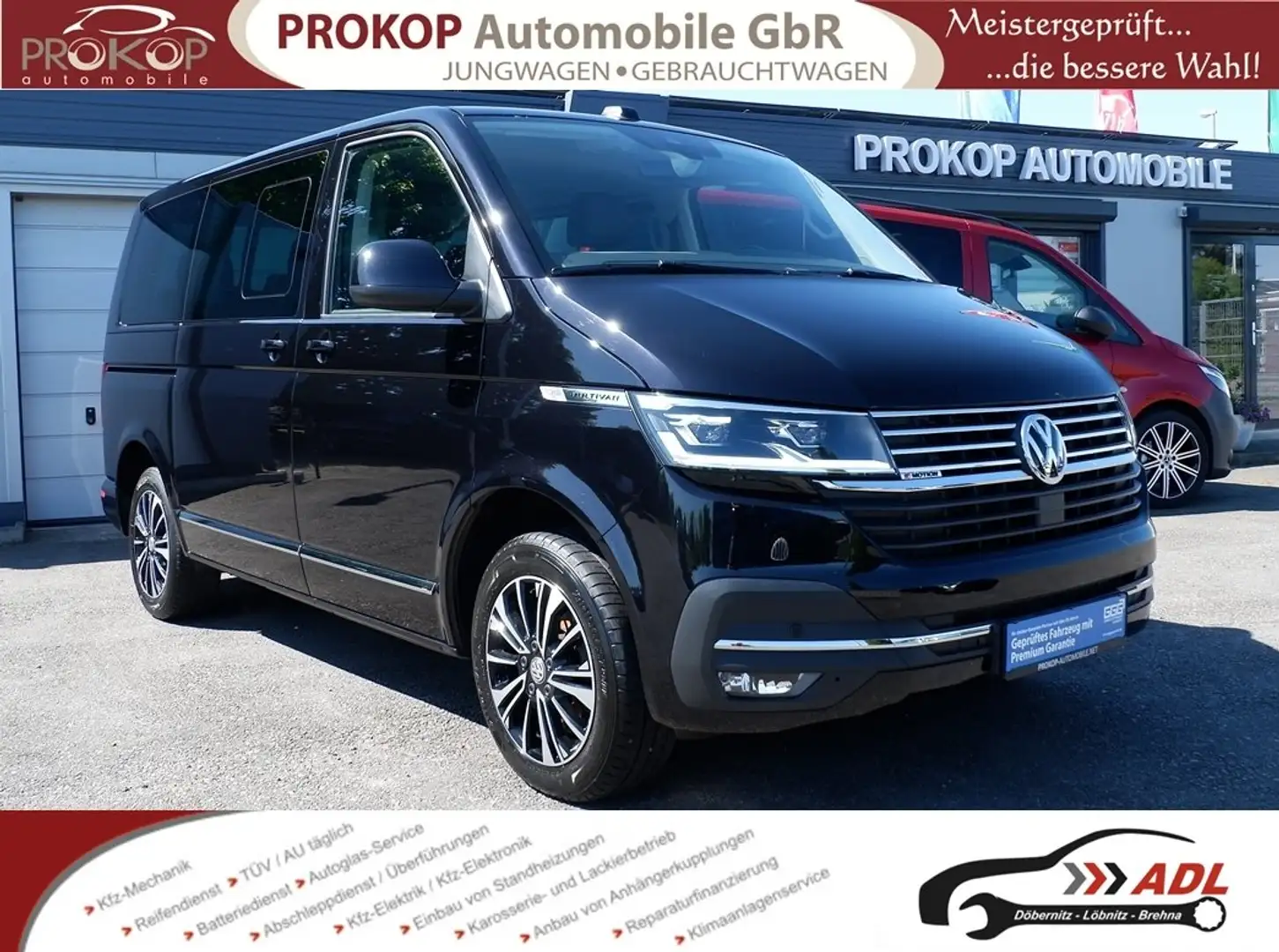 Volkswagen T6.1 Multivan Generation Six 4Mot Stdhzg. AHK Assist LED NaviPro Zwart - 1
