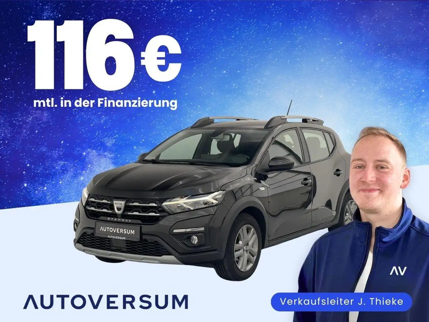 Dacia Sandero Stepway Comfort *KEYLESS*LED*TEMP*PDC* Schwarz - 1