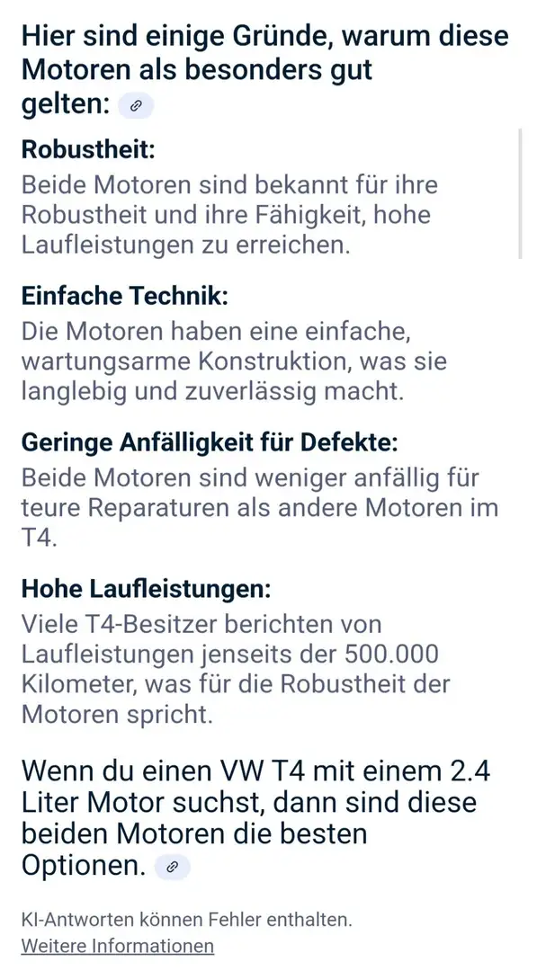 Volkswagen T4 California 2.4 Liter maschine - 2