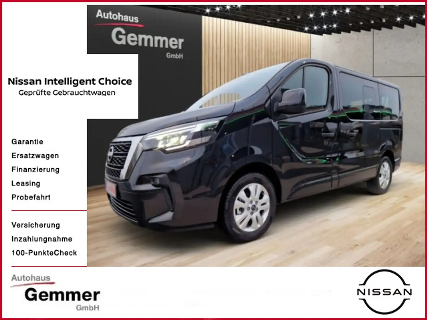 Nissan NV300 KOMBI L2H1 3,0t Tekna170 PS 4x2 Negru - 1