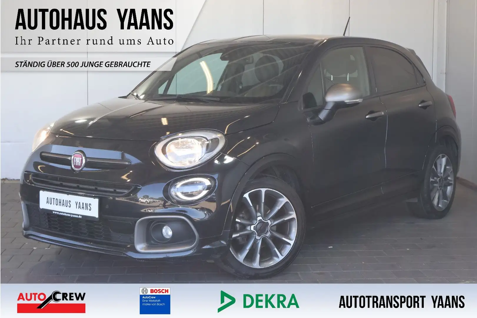 Fiat 500X Sport 1.0 NAVI+LANE+KAM+LEDER+18" Schwarz - 1