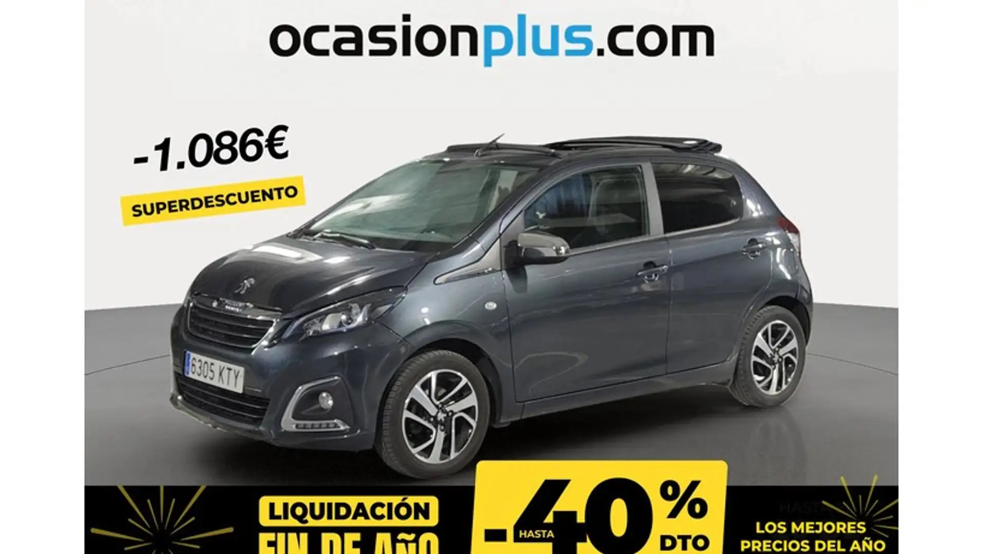 Peugeot 108 Top! 1.0 VTi S&S Allure 72 Gris - 1