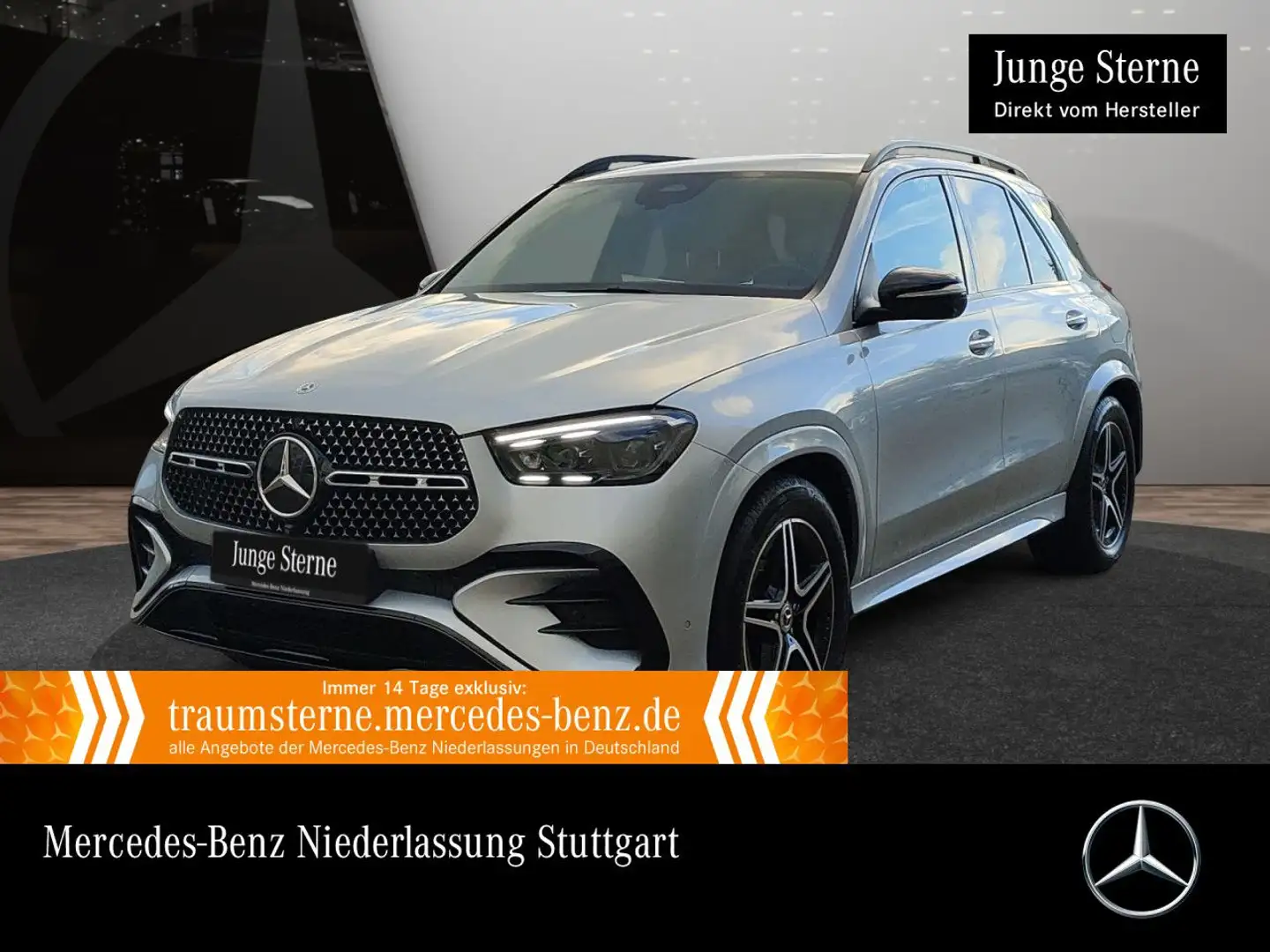 Mercedes-Benz GLE 350 de 4M AMG+NIGHT+360+MULTIBEAM+20"+SPUR+9G Silber - 1