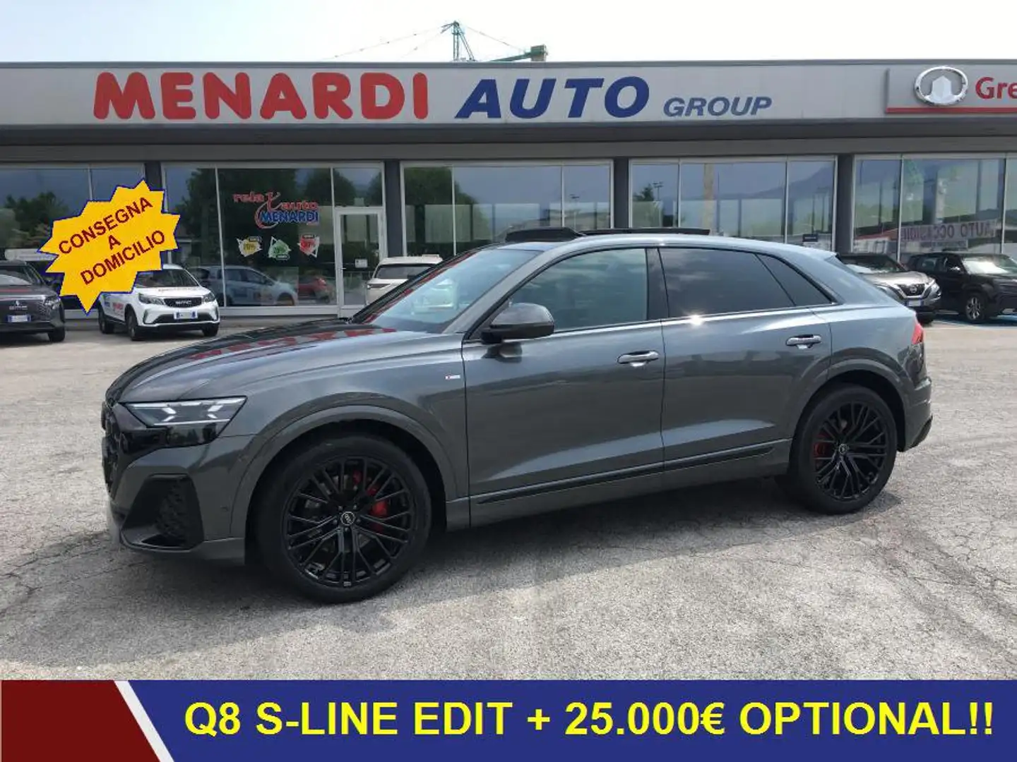 Audi Q8 S line edition 50 TDI quattro tiptronic TETTO+22" Grigio - 1